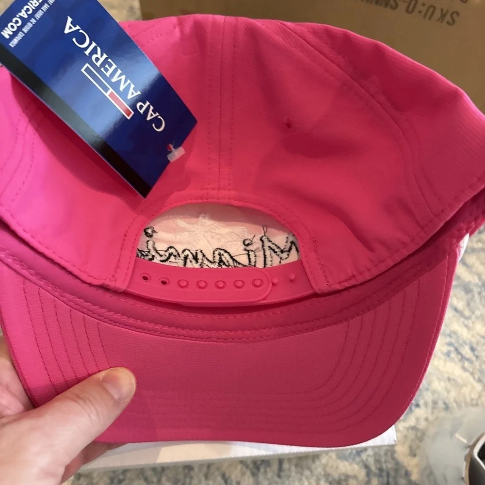 Cap America Hat, Miami Beach Club Logo, Pink, Dri-fit, SnapBack